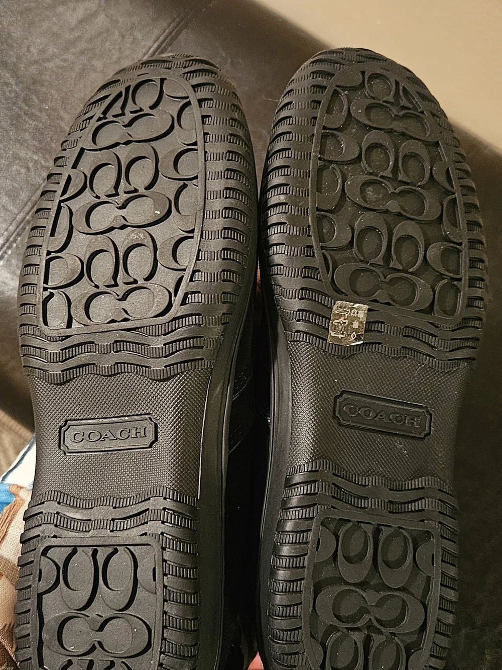 Coach Black Signature Pattern Shearling-Trim Winter Boots
